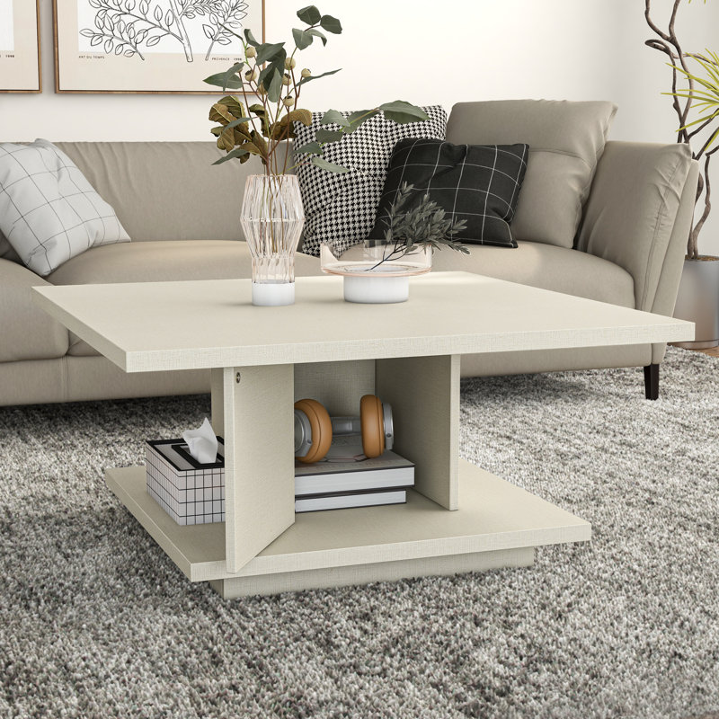 Stallard Coffee Table, Cream, 15.75" H x 31" W x 31"