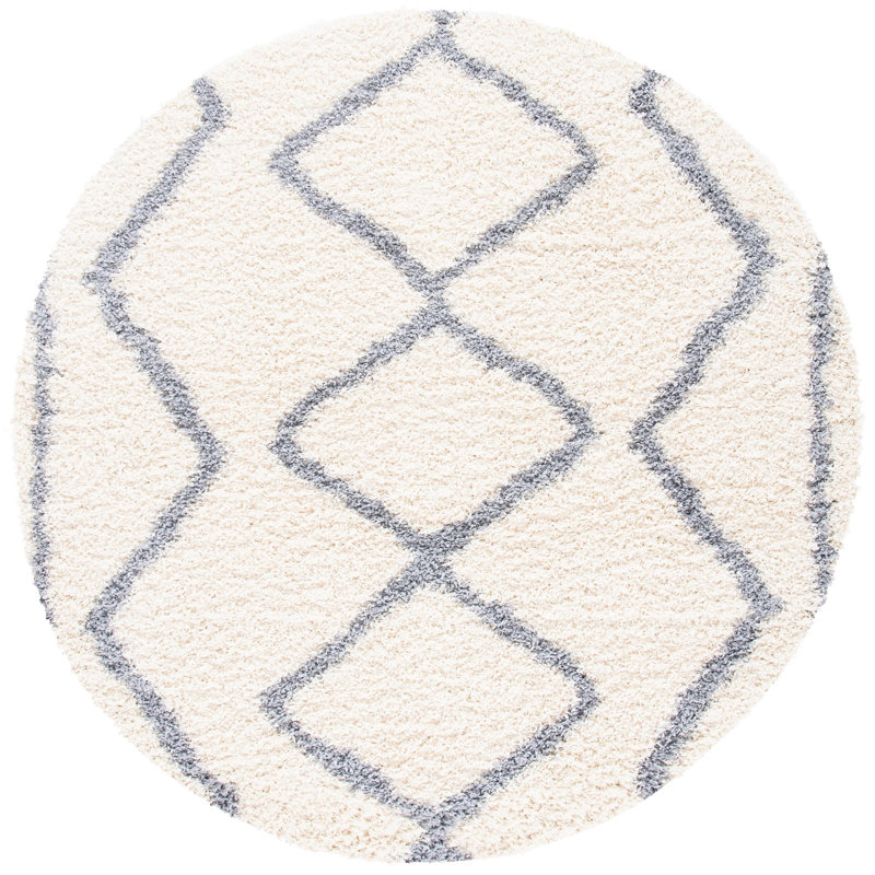 Venus Shag 600 Performance Geometric Rug, Round 6'7"