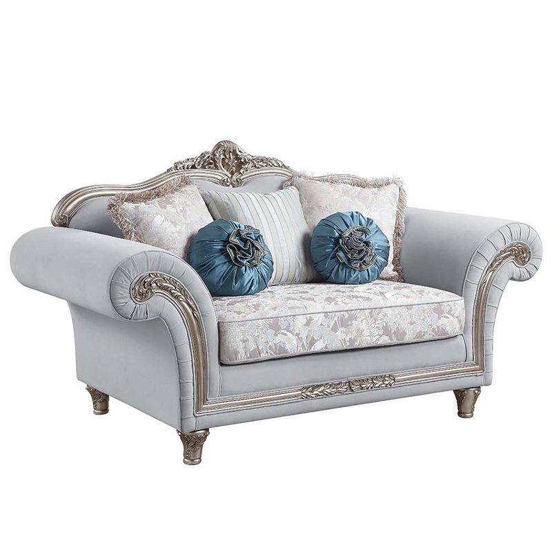 76" Linen Rolled Arm Loveseat,Sofa Couch with Pillows,sofas,couches