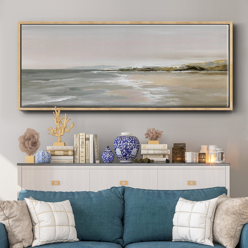 New Shore- Framed Canvas, 24" H x 60" W