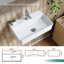 Horow Bathroom 460mm L x 310mm W Natural Ceramic Rectangular Sink