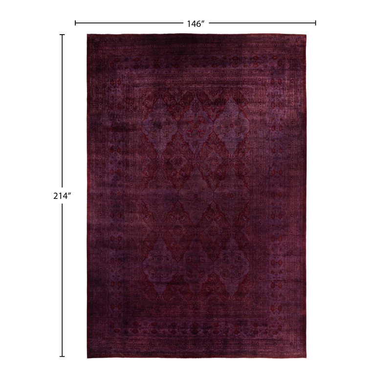 Overdyed One-of-a-Kind 12' 2" X 17' 10" Hand Knotted Area Rug