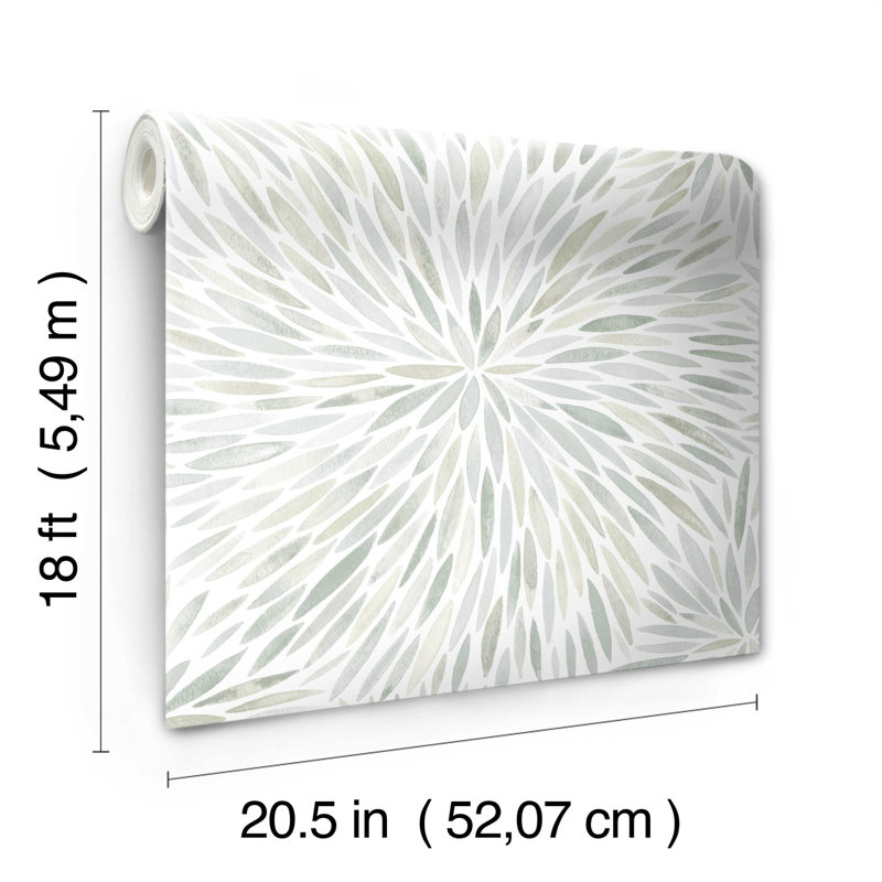 Rouleau de papier peint adhésif L 18 pi x l 20,5 po, Vert