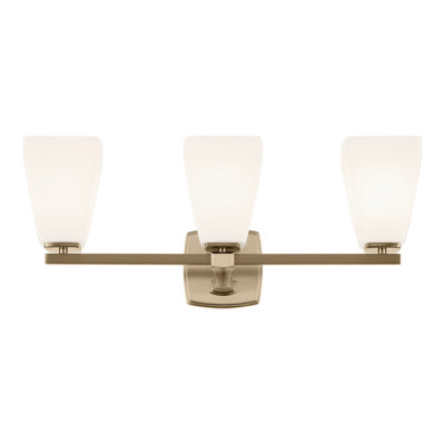 23.75" 3-Light Vanity Light with Water Glass