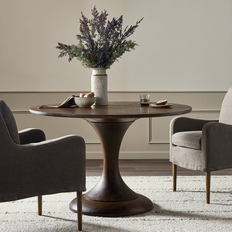 Eastman Dining Table -Light Weathered Oak, 30" H x 48" W x 48" D, Sienna Oak