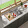 32" Undermount Workstation Kitchen Drop In Single Bowl Sink with Accessories