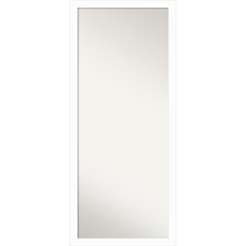 Solid Wood Rectangle Mirror, White, 63.5" H x 27.5" W