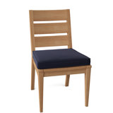 Algarve Teak Patio Dining Chair with Cushion (Set of 2)