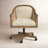 Ackeron Farmhouse Rattan Upholstered Office Task Chair with Solid Wood Arms and Base-1417006800