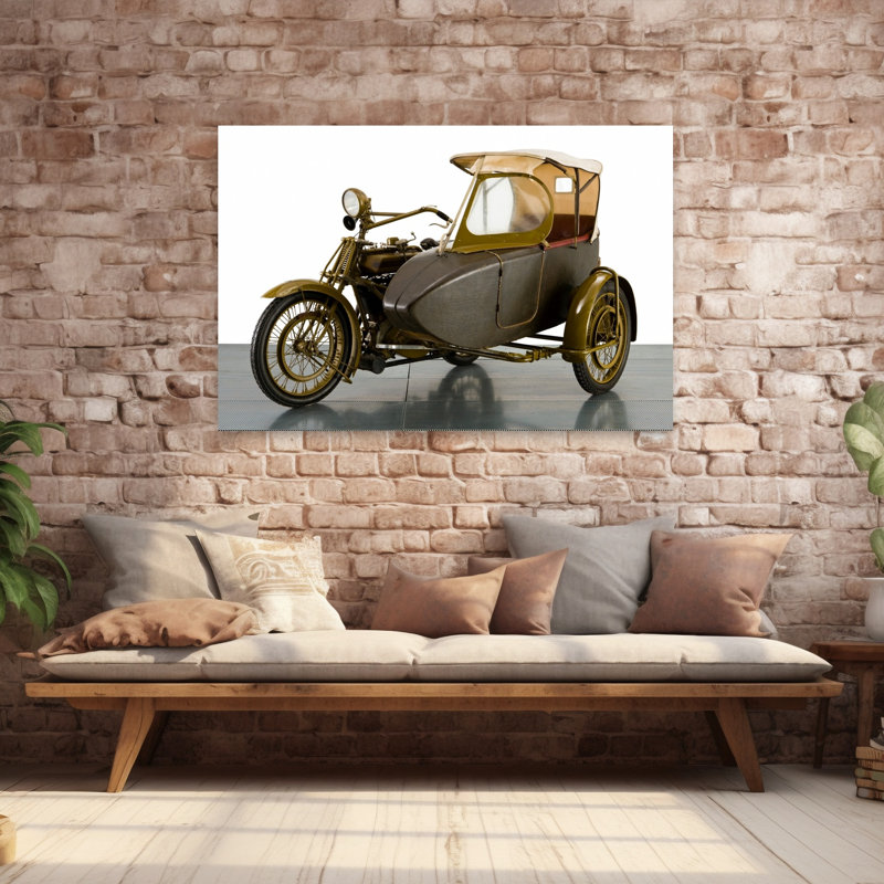 1915 Motosacoche 996Cc Combinaison de motocyclette, paysage abstrait classique, art mural, H 40 po x l 60 po