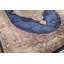 Tapis turc traditionnel de style victorien bleu 8 x 11
