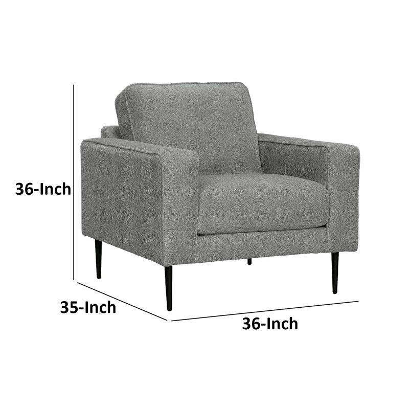 Fauteuil Daquesha, Polyester gris