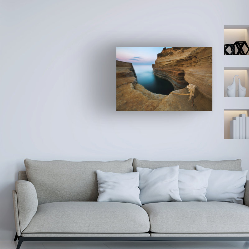 Art mural sur toile tendue - Krzysztof Browko «Sidari» pour décoration de salon, de chambre à coucher ou de bureau - 22 x 32
