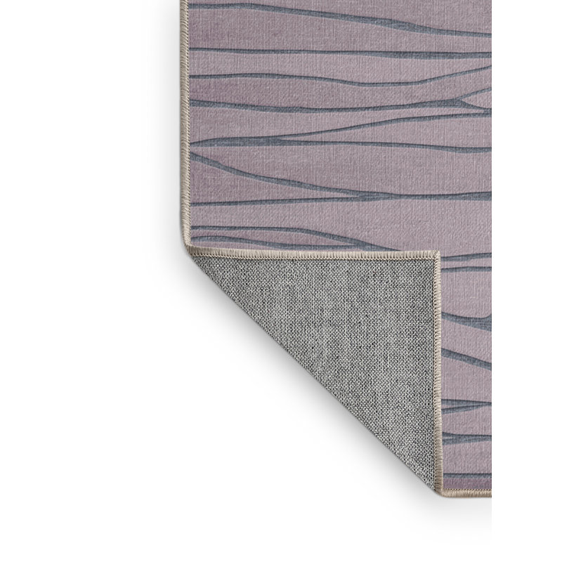 Machine Washable Abstract Beige Area Rug, Square 5'