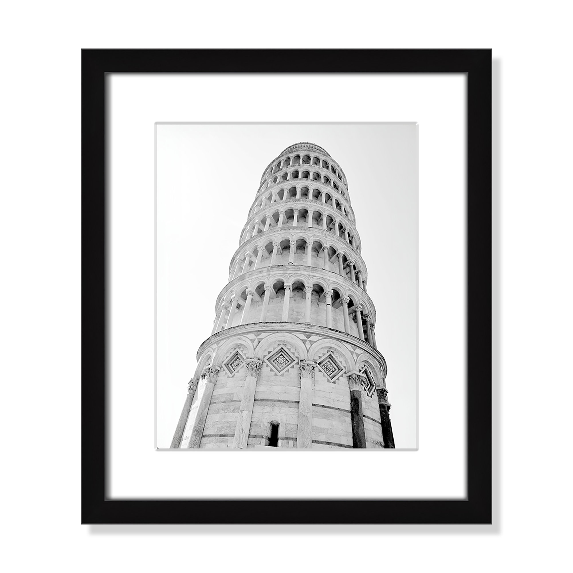Iconic City Collection " Pisa " by Natalie Carpentieri, Black Single Picture Frame, Yes, 15" H x 13" W x 1.25" D