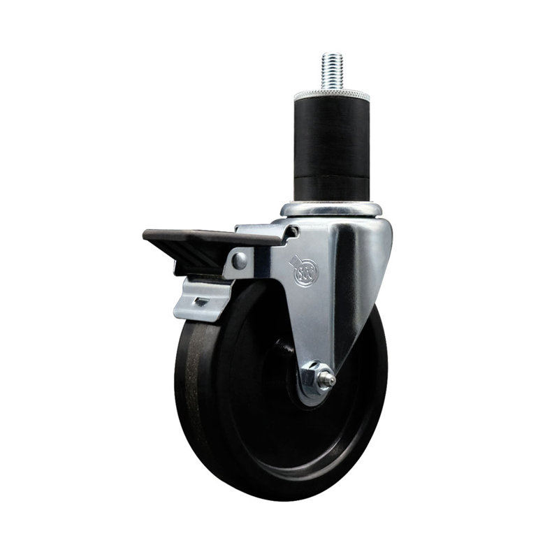 Phenolic Swivel 1-3/4 Inch Expanding Stem Caster with Brake SCC