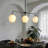 3-light 36"W Black Modern Linear Pendant with Frosted Glass Shades for Kitchen Island or Dining Room-1679202769