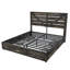  Grand lit plateforme avec porte de grange Revan Farmhouse, chêne foncé-1668528010-1668528017