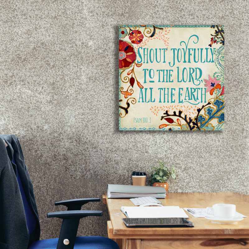Epic Graffiti 'Delecor Psalm 2'  by Art Licencing Studio Canvas Wall Art, 26" x 26", H 26 po x l 26 po x P 1,5 po