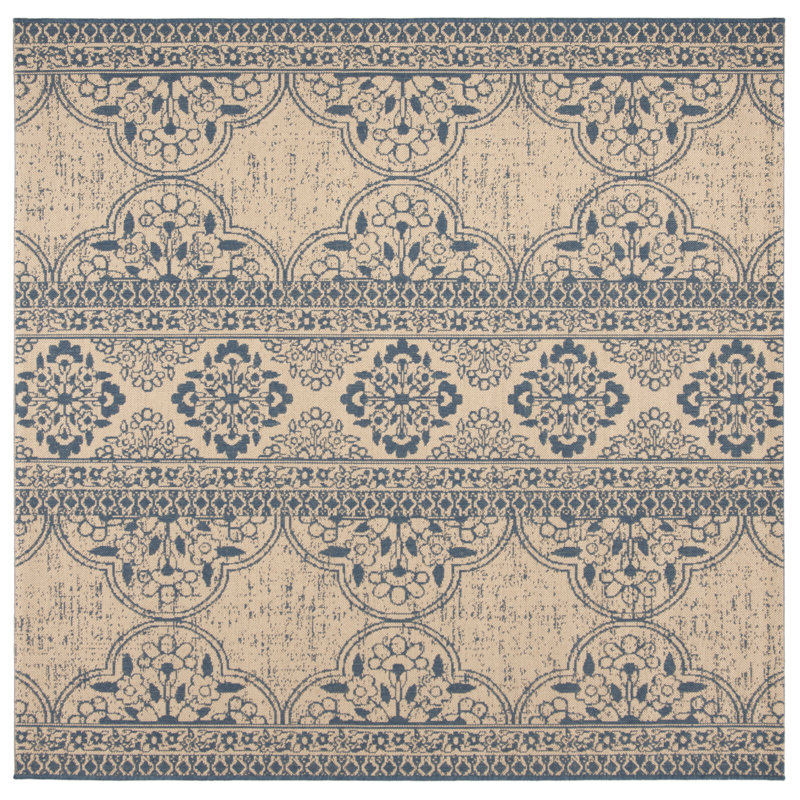 Tapis oriental intérieur / extérieur Burnell 100 Performance, Carré 6 pi 7 po