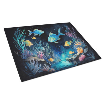 Bioluminescent Fish Glass Cutting Board
