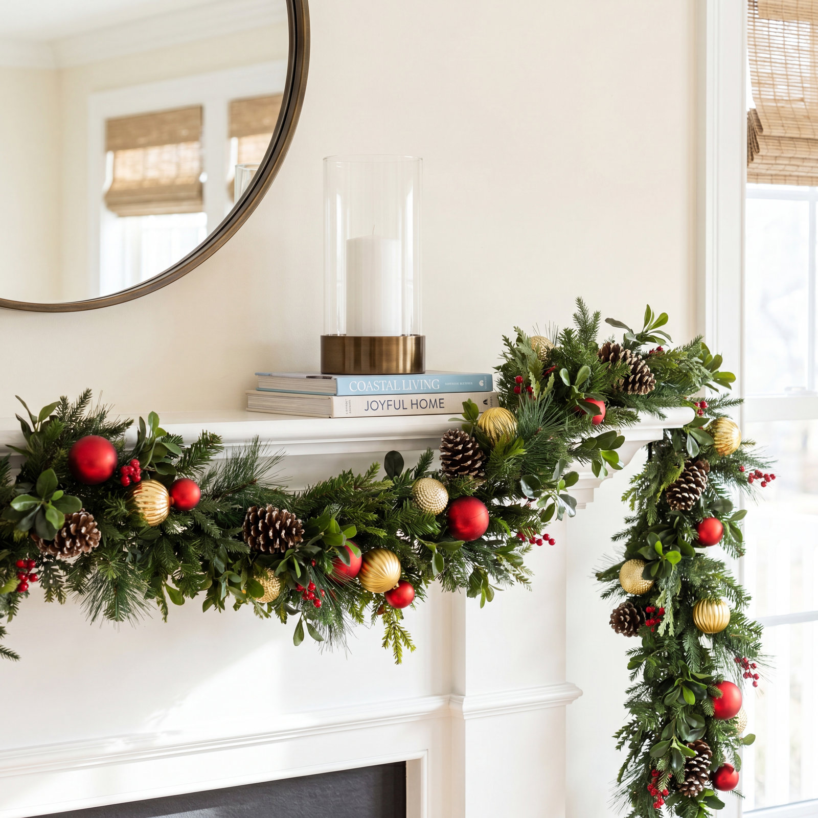 108" Pre-Lit Homestead Christmas Garland