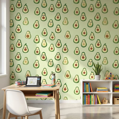 Papier peint ludique Avocado