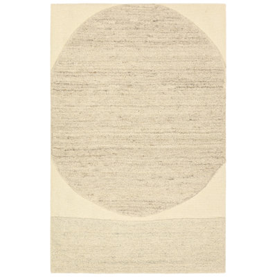 Reyner Handtufted Wool Geometric Tan Area Rug