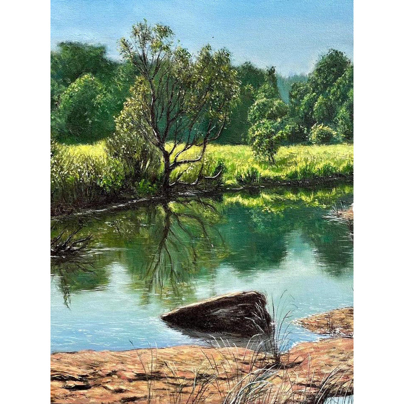 Paysage naturel | Peinture à l'huile par Somnath Harne