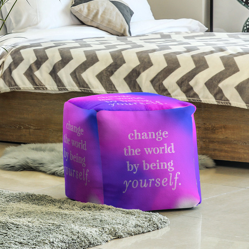 Repose-pieds, Bleu / fuchsia