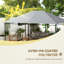 Housse de remplacement pour pavillon de jardin 10 pi x 13 pi, gris, système de circulation d'air et de drainage, toit extérieur - remplacement du dessus 13 pi, avec trous de ventilation, structure