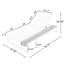 Chaise longue inclinable d'extérieur avec dessus de table d'appoint en teck et coussin, blanc, crème et teck