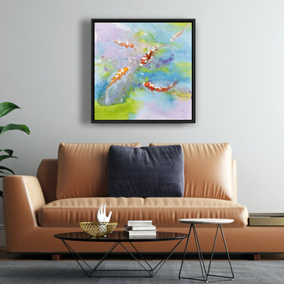 Quatre poissons Koi | Art mural animaux aquatiques