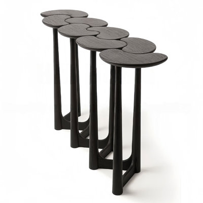 American style modern black console table