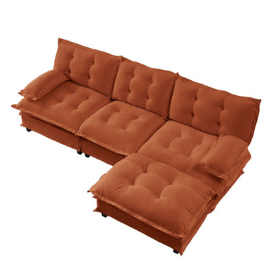 Modular Cloud Couch with Lattice Seat Cushions