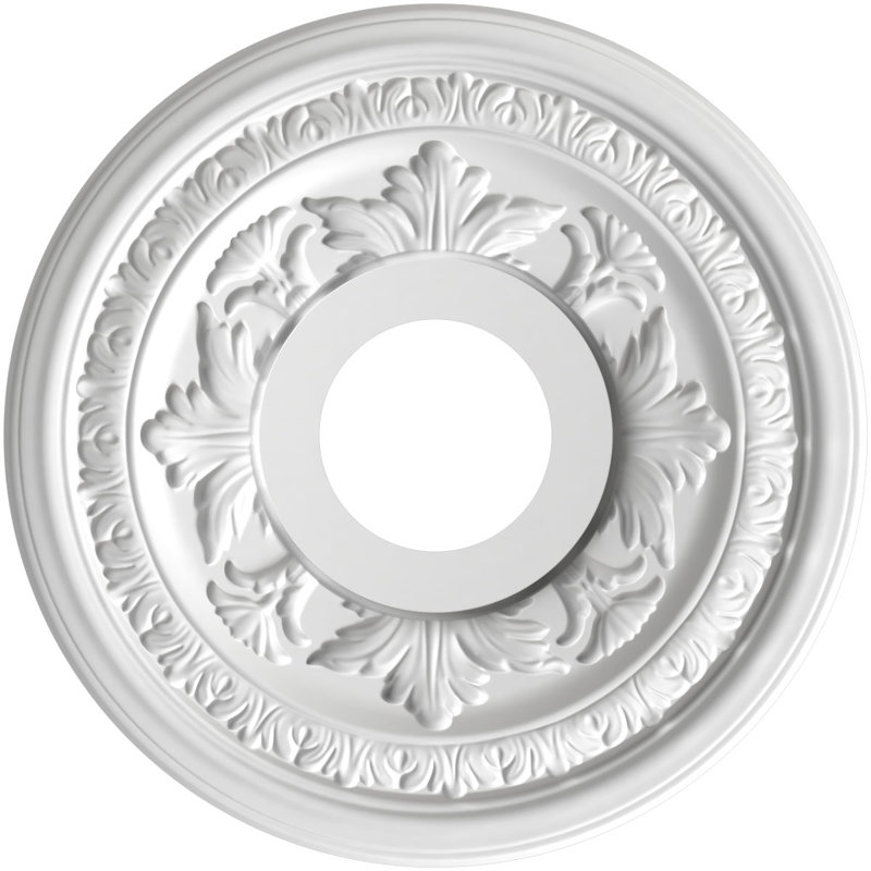 Médaillon de plafond en PVC thermoformé Baltimore, 13" OD, Acier foncé vieilli