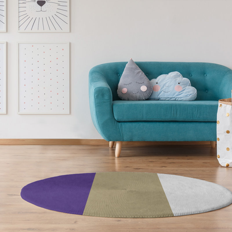 Chenille Indoor Rug, Round 5'