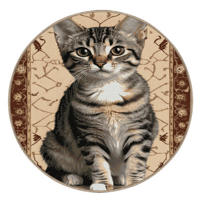 Washable Lambkin Cats Area Rug