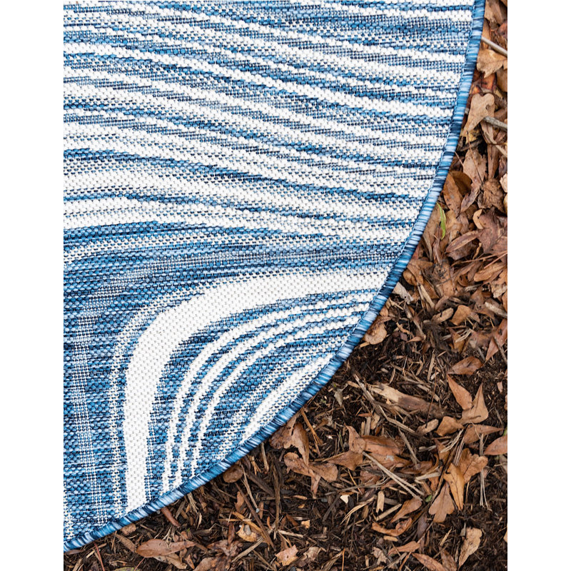 Outdoor Iris Area Rug Lakeside Color, Round 4'