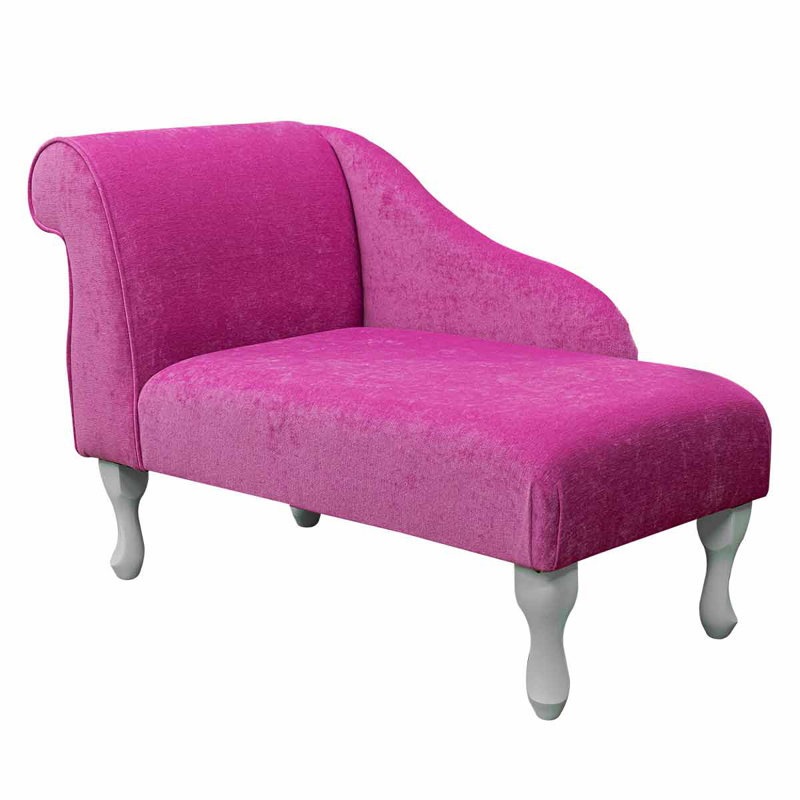 Upholstered Chaise Lounge, Pink