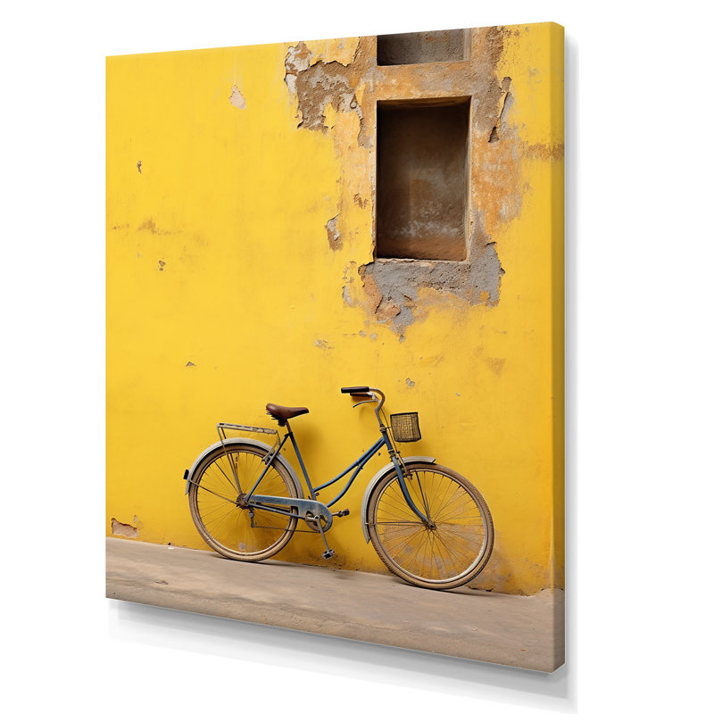 " Lemon Leisure Bicycle I ", Wrapped Canvas, 32" H x 24" W x 1" D