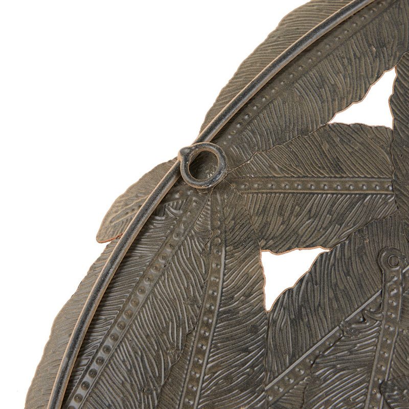 Rossi Spice Feather Textured Iron 3-Piece Wall Decor Set