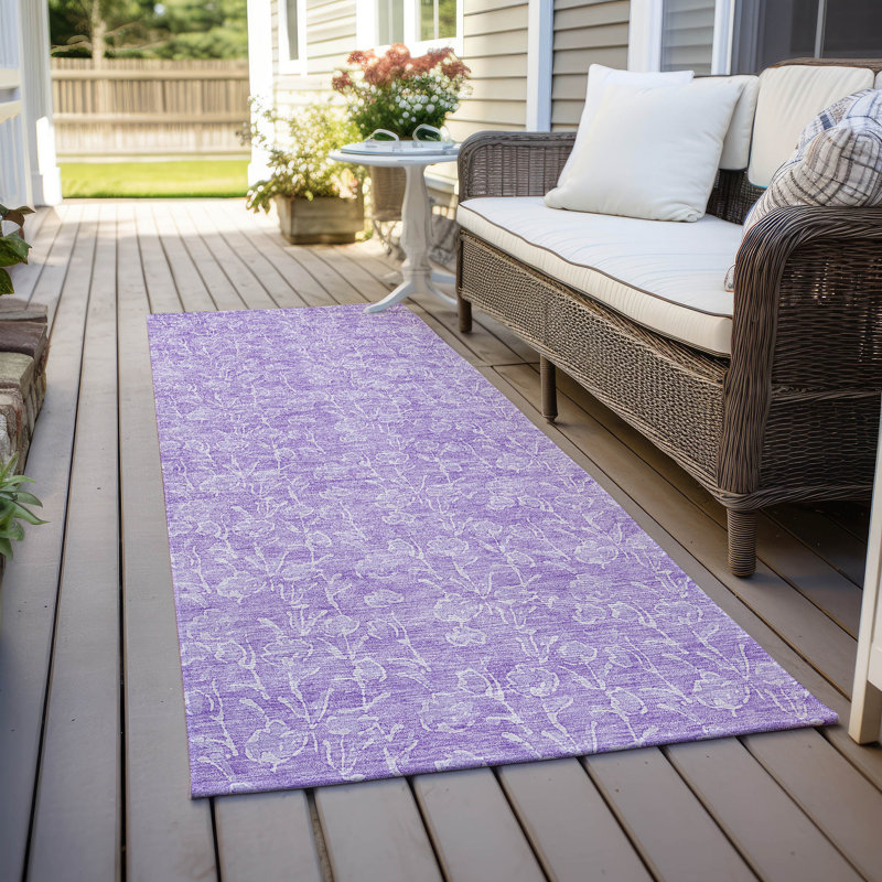 Lavonia Washable Floral Indoor / Outdoor Rug, Runner 2'3" x 7'6"
