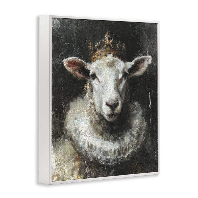 Portrait couronné de moutons, estampe numérique, conception de Svetlana Aleynikova, H 14 po x l 11 po