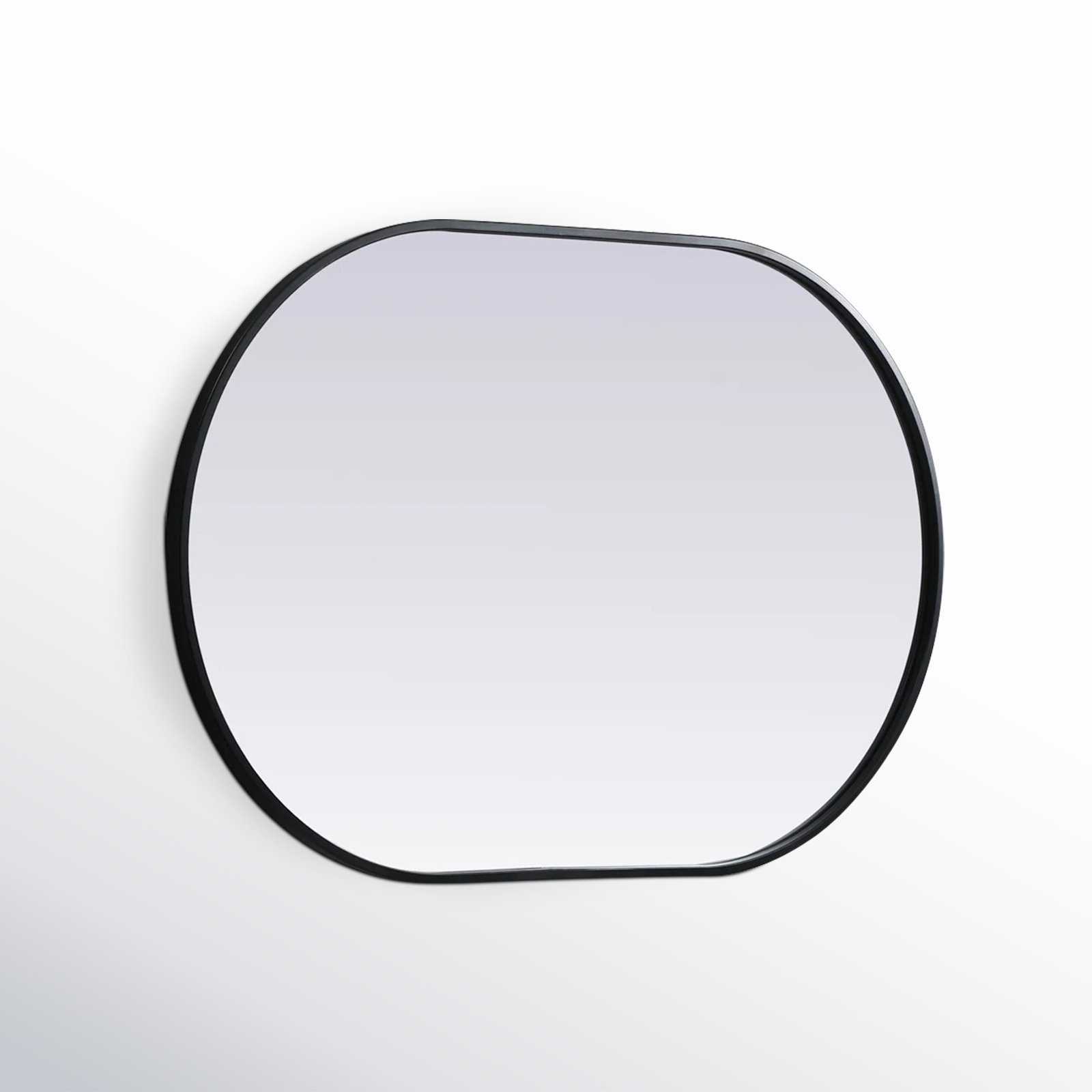 Sabine Metal Pill Wall Mirror, Black, 36" x 24"