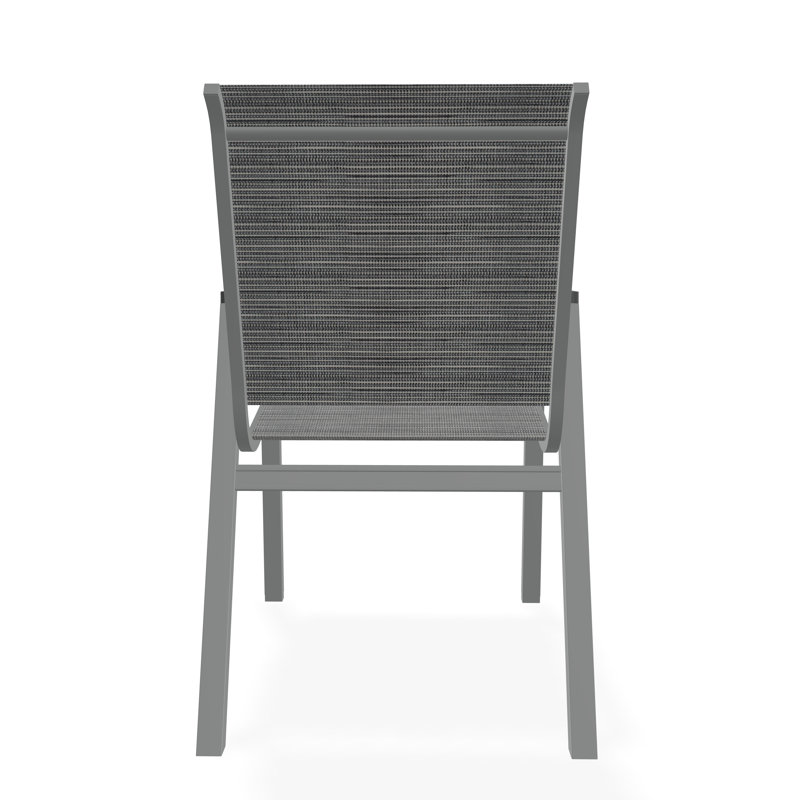 Bazza Outdoor Dining Chair, Destiny Steel, Graphite