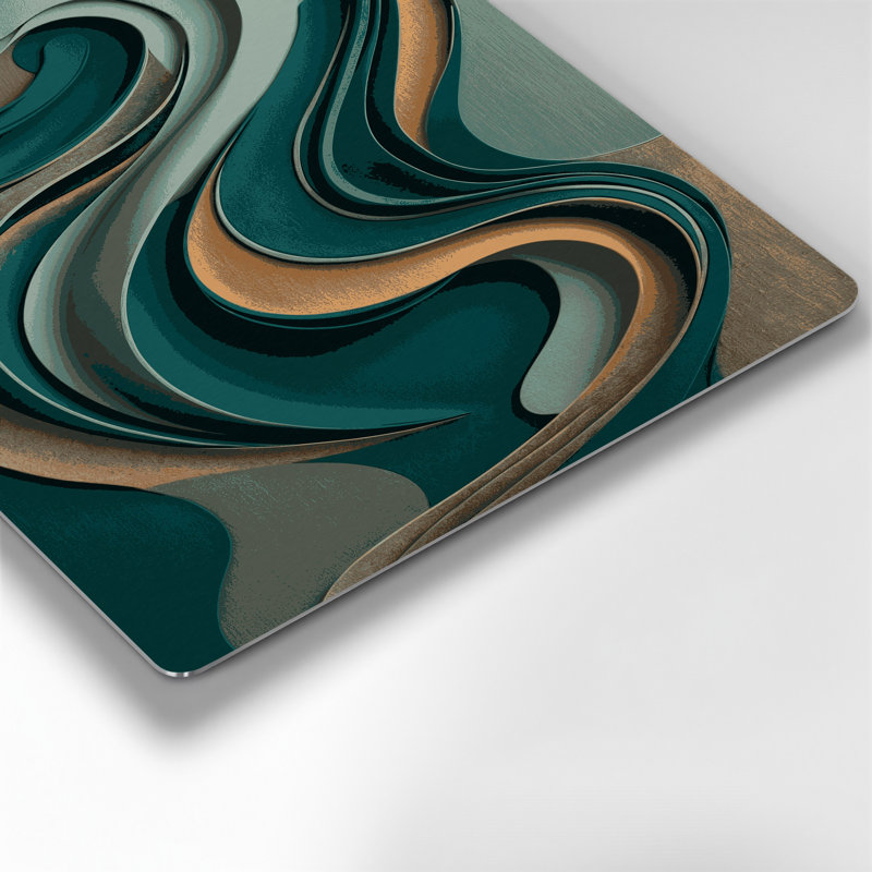 «Biomorphic Abstraction 3», art mural en métal vert