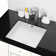 20"X15.5" White Ceramic Rectangular Undermount Bathroom Sink With Overflow