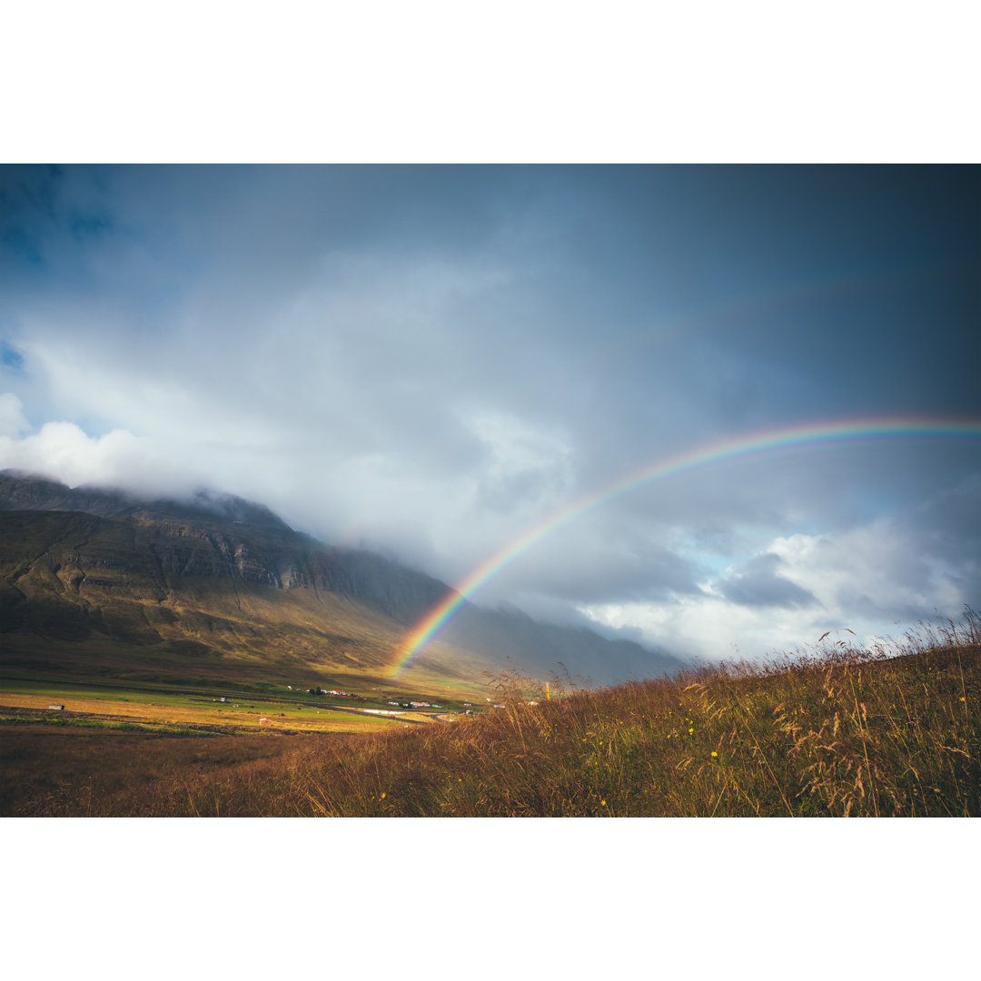 Regenbogen in Island von Borchee - Kunstdrucke auf Leinwand