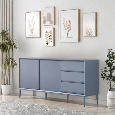 Modern Sideboard Cabinet With 2 Doors, 3 Drawers